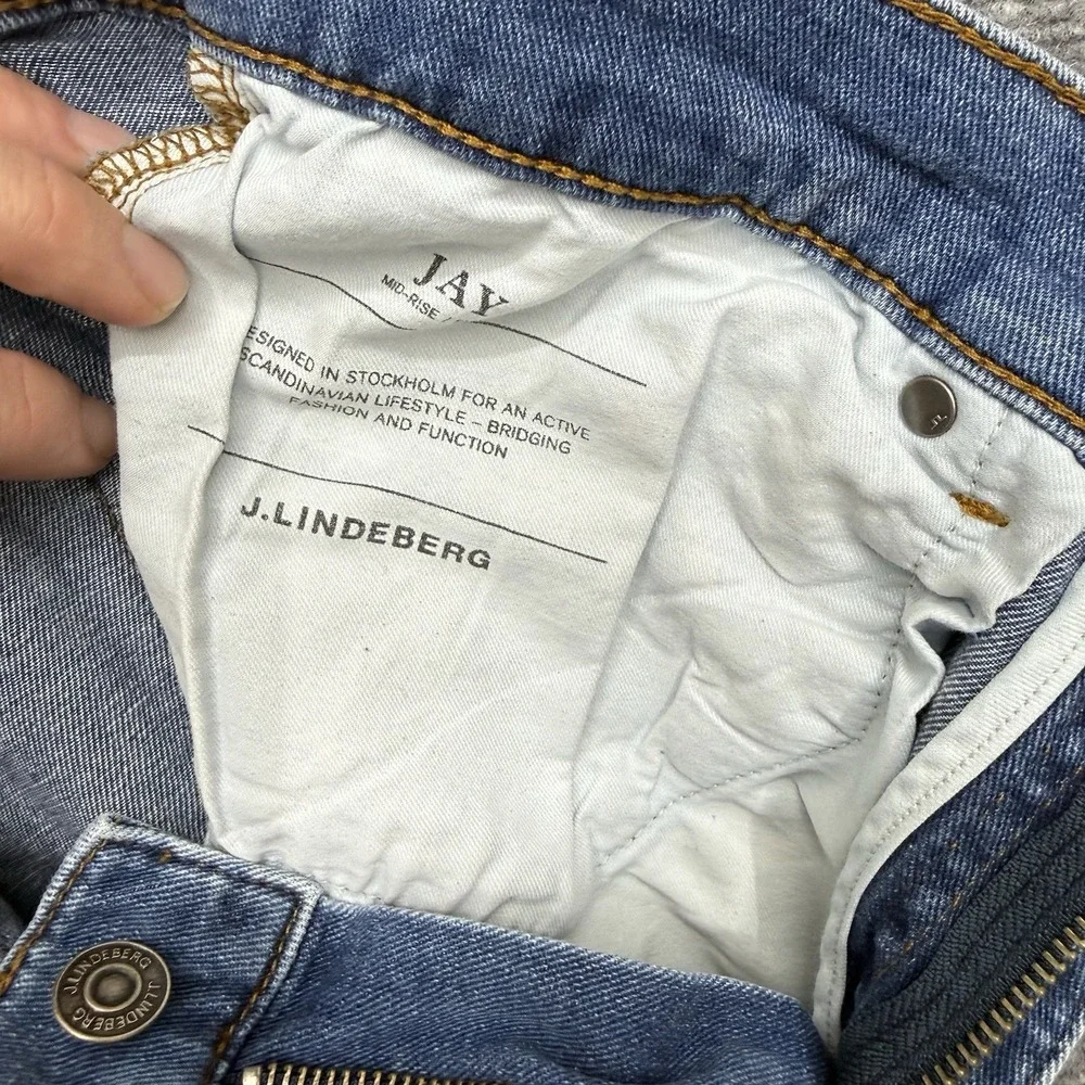 J. Lindeberg Jeans Jay Mid Rise Slim Fit Denim men's size 33 33x32